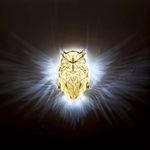 3D Animal Owl Lamp - Owl LED Wall Night Light, Battery Operated Wall Lights Indoor, Wall Lights Decorations for Bedrooms/Living Room/Study Room/Stairway/Hallway/Kitchen/Pub/Cafe (Battery Not Include)