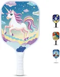 Dany x Kevin Kids Pickleball Paddle - Magical Unicorn Design | Lightweight Fiberglass Paddle for Children Under 12 (Only 0.37 lbs) | Small Grip for Easy Handling | Junior Youth Paddle for Boys & Girls