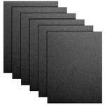 Hiceeden 6 Pack ABS Plastic Sheet 12" x 16" x 0.06", Black Flexible Plastic Sheets, Moldable Than Acrylic Sheet, ABS Material Sheets for DIY Crafts, Projects, Home Decor, (Smooth & Textured Finish)