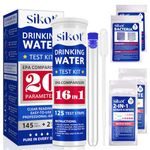 20 in 1 Water Testing Kits for Drinking Water, Quick & Accurate Water Test Kit for Home Tap, Well and Pool, 145pcs Water Test Strips to Detect Hardness, PH, Lead, Chlorine, Iron and More