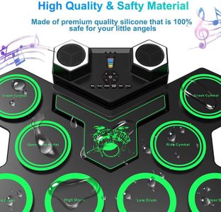 CNAPXAIA 9-Pad Electric Drum Kit – Portable Digital Drum Set