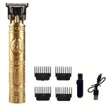 SUPRENT Buddha Style Beard Trimmer For Men, Professional Hair Clipper, Hair Trimmer and Shaver For Men Adjustable Blade Clipper and Shave,Close Cut Precise Hair Machine, plastic Body Trimmer (Gold)