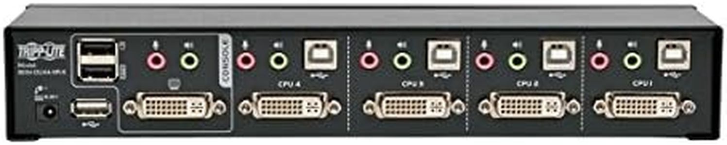 Tripp Lite 4-Port DVI Dual-Link/USB Desktop KVM Switch with Audio & Cables (B004-DUA4-HR-K)