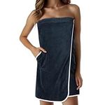 HOMELEVEL Towel Wrap - For Women and Men - 100% Cotton Body Towelling with Hook and Loop Fastener - Shower Bath Gym Sauna