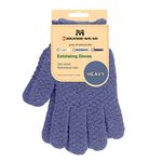 Migliore Wear Exfoliating Gloves, 3 DISTINCT TEXTURES Body Scrub Gloves, Natural Bath/Shower Scrubber Gloves, Beauty Loofah Body Exfoliator Mitt with Hanging Loop(Heavy)