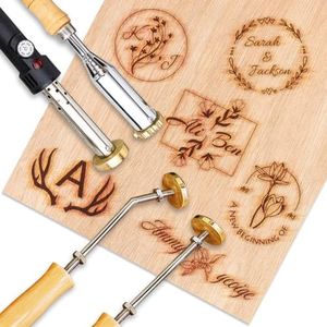 Custom Branding Iron for Wood Personalized Electric Logo Metal Branding Iron Durable Leather Iron Stamp Wedding Gift Handcrafted by Design for Meat Wood Paper Plastic-4"