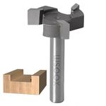 WSOOX CNC Spoilboard Surfacing Router Bit, 1/4 Inch Shank Slab Flattening Planing Bits 1'' Cutting Diameter Carbide Planer Bit Woodworking Router Tool