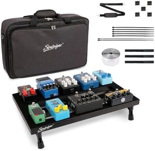 Stratodyne Guitar Pedal Board 1.76lb Super light Foldable Aluminum Alloy Effect Pedalboard 19.8''x11.5'' with Carry Bag