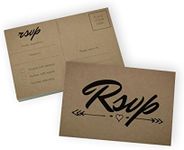 Home Advantage 4x6 Rsvp Cards, Postcards, Set of 50 (Kraft)