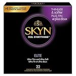 Skyn Elite Condoms - 22 Count - Ultra-Thin, Lubricated Latex-Free Condoms (Packaging May Vary)