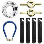 Bicycle Spoke Wrench Bike Spoke Key Spanner Bicycle Wheel Spokes Key Bike Spanner Spoke Tool for Repairing 10-15G Bicycle Electric Vehicle Spokes, 8 Pack