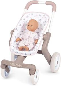 Smoby - Baby Nurse - Poussette Pop - pour Poupons et Poupées - Roues Avant Orientables et Multidirectionnelles - 251218