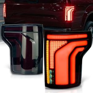 VPIMOZO Upgraded LED Tail Light Compatible With 2015-2020 Ford F150 F-150 Rear taillights Pickup Truck Smoked (Driver and Passenger Side)