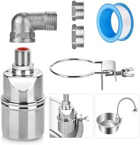 1/2" 3/4" 1" Float Valve - 304 Stainless Steel Automatic Water Level Control, Auto Shut Off Ball Mini Valve for Water Tank, Pool, Livestock Troughs