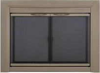 Pleasant Hearth CB-3300 Colby Fireplace Glass Door, Sunlight Nickel, Small, S