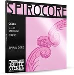 Thomastik-Infeld Spirocore Cello G&C Twin Set - Medium Tension - S3233 - Spiral Steel Core, Tungsten Wound - Powerful & Focused Tone, Deeply Resonant, Reference Standard