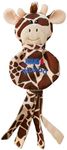 KONG - Wubba No Stuff Giraffe - Dog Tug of War and Fetch Toy (Assorted Colours) - for Large Dogs