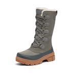 Sorel Women's Tivoli V Tall Waterproof Winter Boot, Quarry/Grill, 8