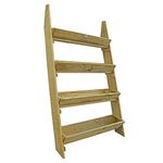 ZEST Ladder Planter – Vertical Herb Planter – 4-Tier Plant Stand – Wooden Planter for Gardens, Patios & Balconies – Solid Pressure-Treated PEFC-Certified Wood – 0.79 m (W) x 0.61 m (D) x 1.38 m (H)