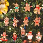 12pcs Gingerbread Man Ornaments for