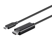 Monoprice USB Type C to HDMI 3.1 Cable - 5Gbps 4K@30Hz Black 3ft