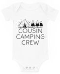 Cousin Camping Crew Baby Onesie Funny Infant Creeper One-piece Bodysuit Romper Cousin Crew Newborn Outfit Cotton