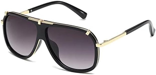 AEVOGUE Sunglasses For Men Goggle Alloy Big Frame Metal Punk Style Shield AE0336