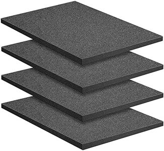 DECOHS 4 Pcs Polyurethane Foam Sheet- 16 x 12 x 1 Inch Cuttable Foam Inserts for Cases- Packing Foam Pads for Toolbox Camera Storage and Crafts