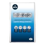 Set of 2 Standard/Queen AllerEase Pillow Protectors - Moisture Wicking, Advanced Allergy Protection - Premium Polyester, Zippered Protectors