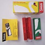 Swan Regular Size Cigarettes Rolling Machine + Green Regular Size Cigarette Rolling Paper, 250 g