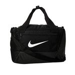 Nike Brasilia - 9.0 Duffel Bag (Extra Small) - Black/Black/White, One Size