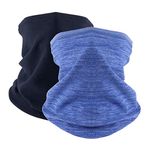 2 Pack Winter Neck Warmer Gaiter,Soft Fleece Windproof Face Mask Scarf Bandana Cold Weather Face Cover for Men & Women Outdoor Sports Skiing Cycling