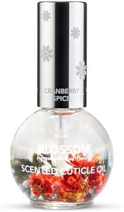 Blossom Gourmand Scented Cuticle Oil, Infused with Real Flowers, Hydrating, Moisturizing, Strengthening, Made in USA, 0.5 fl. oz, Cranberry Spice