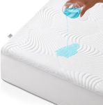 Waterproof Mattress Protector Queen Size - Cooling Bamboo Rayon Mattress Cover, Soft Breathable Noiseless 3D Air Fabric Bed Mattress Pad Covers, Machine Washable, 8-21" Deep Pocket