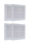 Myy Brand Round Home Wall Air Ventilation and AC Duct Closer Mosquito Net Dust Controller White (6 INCH Square (4 PSC))