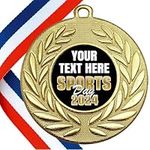 Personalised School Sports Day 2024 Medals Participation Medals 5 Pack/Bulk Discount Available in : 10 Pack 20 Pack 50 Pack 100 Pack FULLY ASSEMBLED