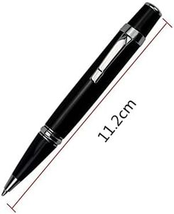 Générique Mini stylo à bille court en métal de luxe donne 2 recharges de 0,7 mm d'encre noire et bleue pour cahier portable lourd stylos à bille