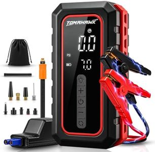 TOMAHAWK JSI-9695 Multi-Function Car Jump Starter | 8000 mAh Powerbank + 150 PSI Air Compressor + LED Light | 400A Portable Engine Booster (800A Peak)
