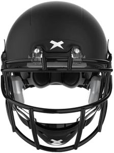 Xenith Youth X2E+ Matte Black Football Helmet w/Black XRS21X Facemask & Black Chinstrap - Small