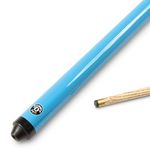 Jonny 8 Ball JET JUNIOR 36 inch 2 Piece Centre Joint Kids Ash Snooker Pool Cue - 10mm Tip (Neon Blue)