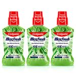 Colgate MaxFresh Plax Antibacterial Mouthwash, 0% Alcohol - 750ml (3 x 250ml), Fresh Tea, 24/7 Fresh Breath, 10X longer cooling (Pack of 3)