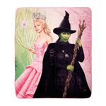 Wicked Movie Kids Fleece Blanket EXPRESSIONS Throw for Toddlers Teen, All Season Super Soft Comfy Flannel Blanket, Best Gifts for Boys and Girls, 50x60 inches (Official Universal Product)