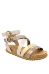 Blowfish Malibu Womens Fandie-B Double Buckle Sandal, Rose Gold, UK 5