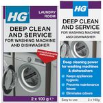 HG Deep Clean & Service | Cleans Washing Machines & Dishwashers | 2 x 100g