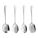 BAIYSFFG Serving Spoons Large,4 Pcs Stainless Steel Buffet Serving Spoon Long Handle Soup Spoons Cooking Spoon Kitchen Tool for Serving Kitchen Cooking Restaurant Banquet