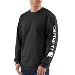 Carhartt mens Signature Sleeve Logo Long Sleeve T-Shirt (Regular and Big & Tall Sizes)