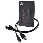 Apricorn Aegis Fortress L3 - FIPS Level 3 Validated, 2TB USB 3.0 Hardware Encrypted Portable Hard Drive with PIN Access (AFL3-2TB)