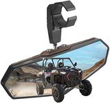 KEMIMOTO UTV Rear View Mirror, SXS Center Mirror Fits for 1.6"-2" Roll Bar Cages Compatible with Polaris RZR, Can-Am X3, Can-Am Maverick, Kawasaki, and Pioneer UTV Mirrors Accessories