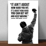 Good Hope Rocky Balboa Movie Motivational Quote Poster (12 x18 Inch) For Room Office wall decor home Decor bedroom living room Gift Paintings Hostel Boys Girls