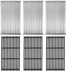 BBQration 17" Grill Grates and Emitter for Charbroil TRU Infrared 4-Burner 463255020 463242715 463242716 463276016 466242715 463257520 Grill Parts for Charbroil Grill Replacement Parts